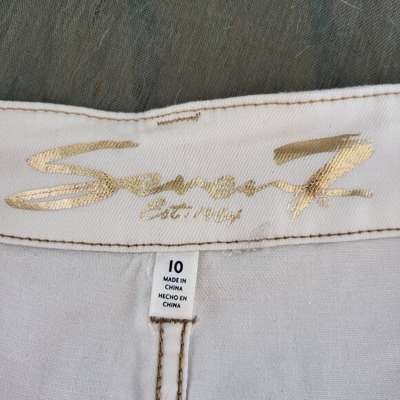 Never Worn Seven7 Utility Skirt Size 10 - White - Picture 7 of 10